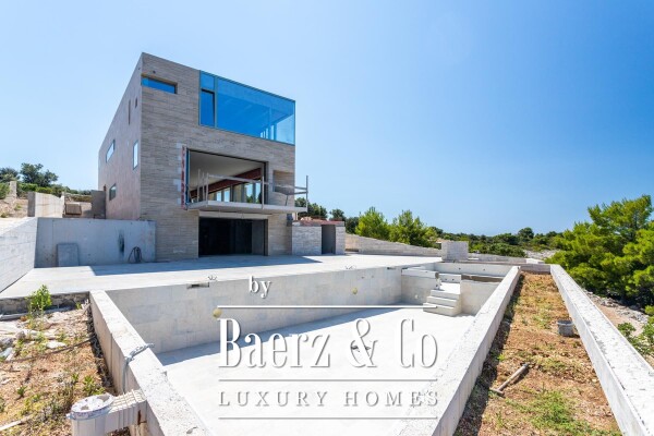 photo 3 Rogoznica, Ražanj, luxury villa under construction in a unique location, first row to the sea