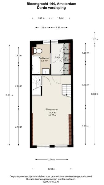 Floor Plan 4 - Bloemgracht 144