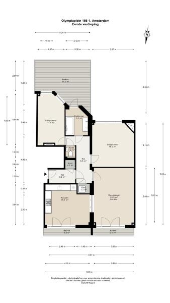 Floor Plan 1 - Olympiaplein 156 1