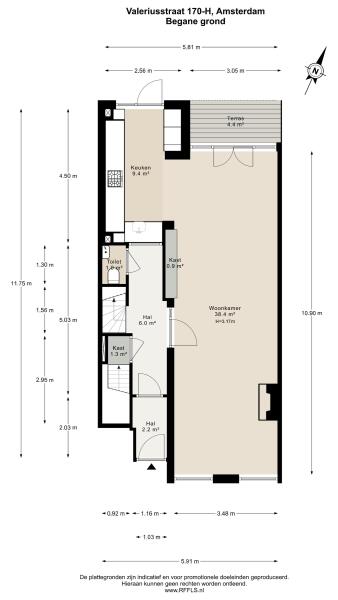 Floor Plan 1 - Valeriusstraat 170 H