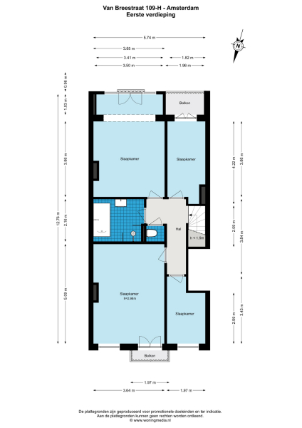 Floor Plan 4 - Van Breestraat 109 H